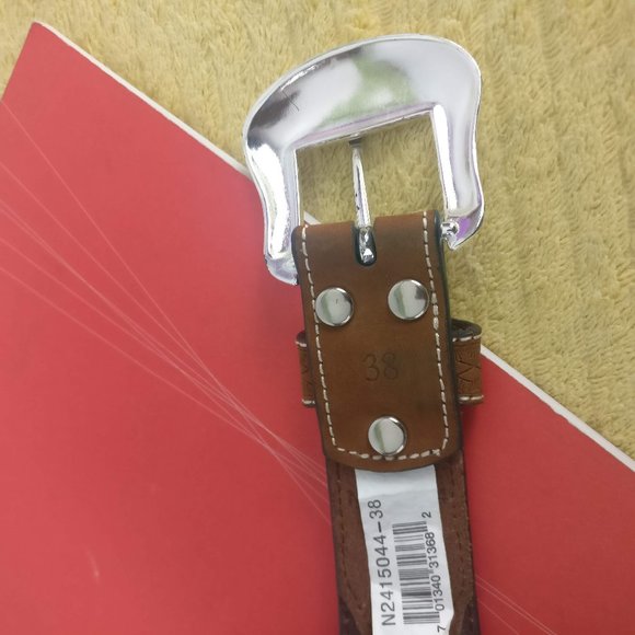 Navajo Western Aztec Beaded Leather Belt,Leather Upper Leather Lining 38 - Picture 9 of 11